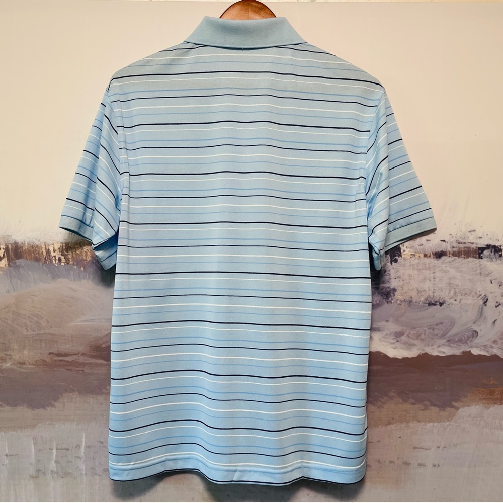 Vtg PAUL SMITH London Golf Polo Shirt Blue Stripe Cotton Short Sleeve Men Size M - Picture 2 of 12